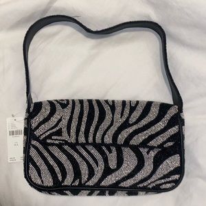 NWT FIONA BEADED BAG: OVERSIZED ANIMAL PRINT